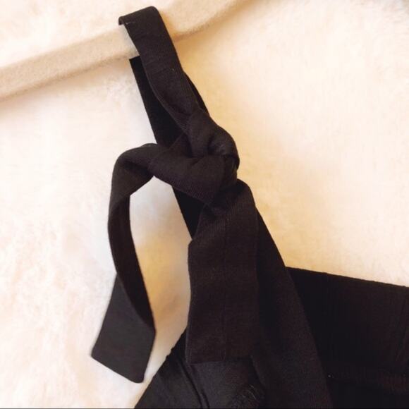 LOFT Black Layered Tie Top - Picture 4 of 7
